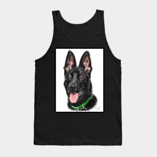 Smiling Black German Shepherd Tank Top